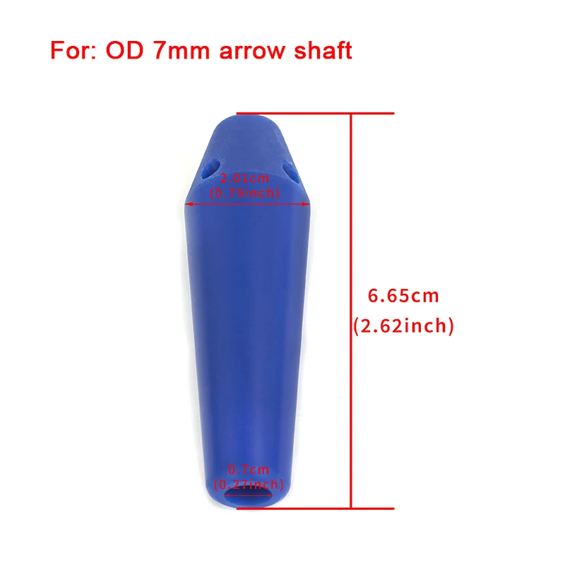 6/12 Uds puntas anchas de tiro con arco puntas de flechas de silbato de nailon para eje de flecha OD 7mm práctica de entrenamiento de tiro punto objetivo - imagen 2