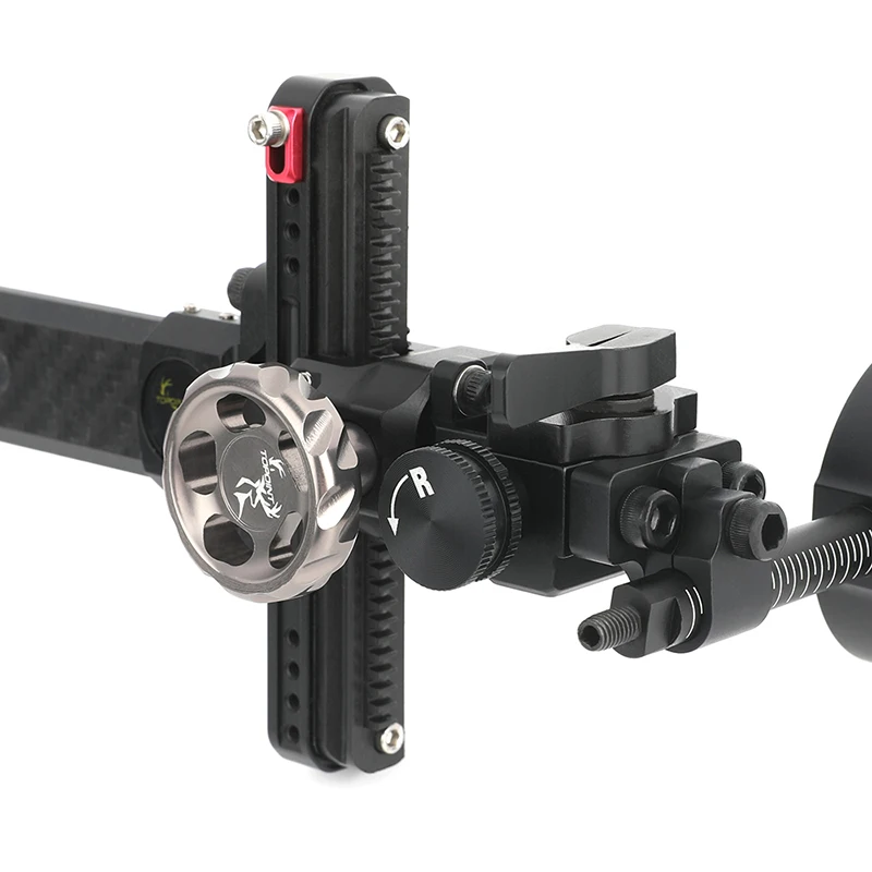 Mira de arco compuesto con lente 4x/6x/8x, extensión de fibra de carbono, máquina CNC, mano derecha para arco, caza, tiro con arco - imagen 5