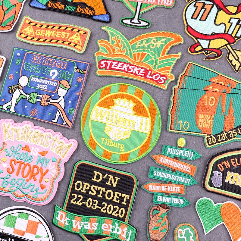 Kruikenstad-parches bordados de Carnaval de cerveza para ropa, Parche de Carnaval, parches para planchar en la ropa, insignias - imagen 2
