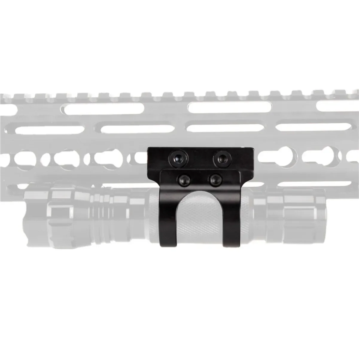 Soporte táctico para linterna, montaje de luz Offset, 45 grados, 1 pulgada de diámetro, ligero para Keymod Rail, linterna de caza, mira de punto rojo - imagen 3