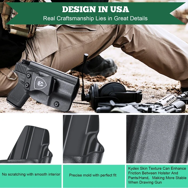 Para funda de pistola Taurus G2C / G3C / Millennium PT111 G2 / PT140, funda IWB Kydex personalizada, sonido de clic, bolsas de mano izquierda/derecha - imagen 5