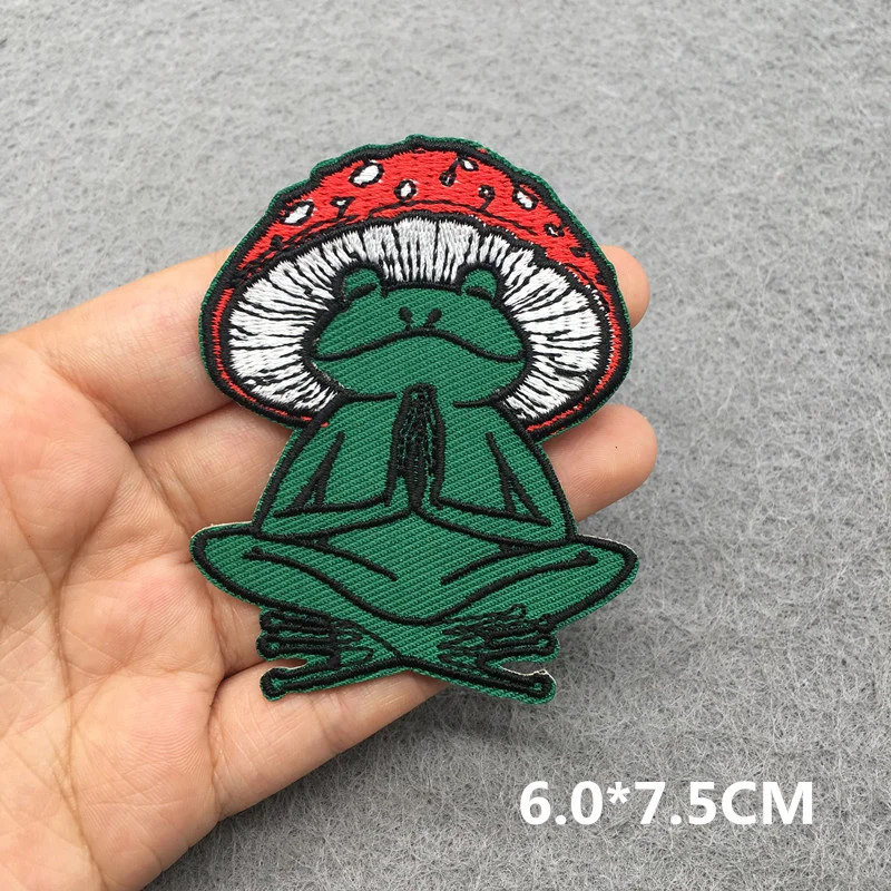 Parche bordado de calavera de terror, parches para planchar para ropa, parches bordados para ropa, parche Fusible Punk, insignia adhesiva - imagen 5