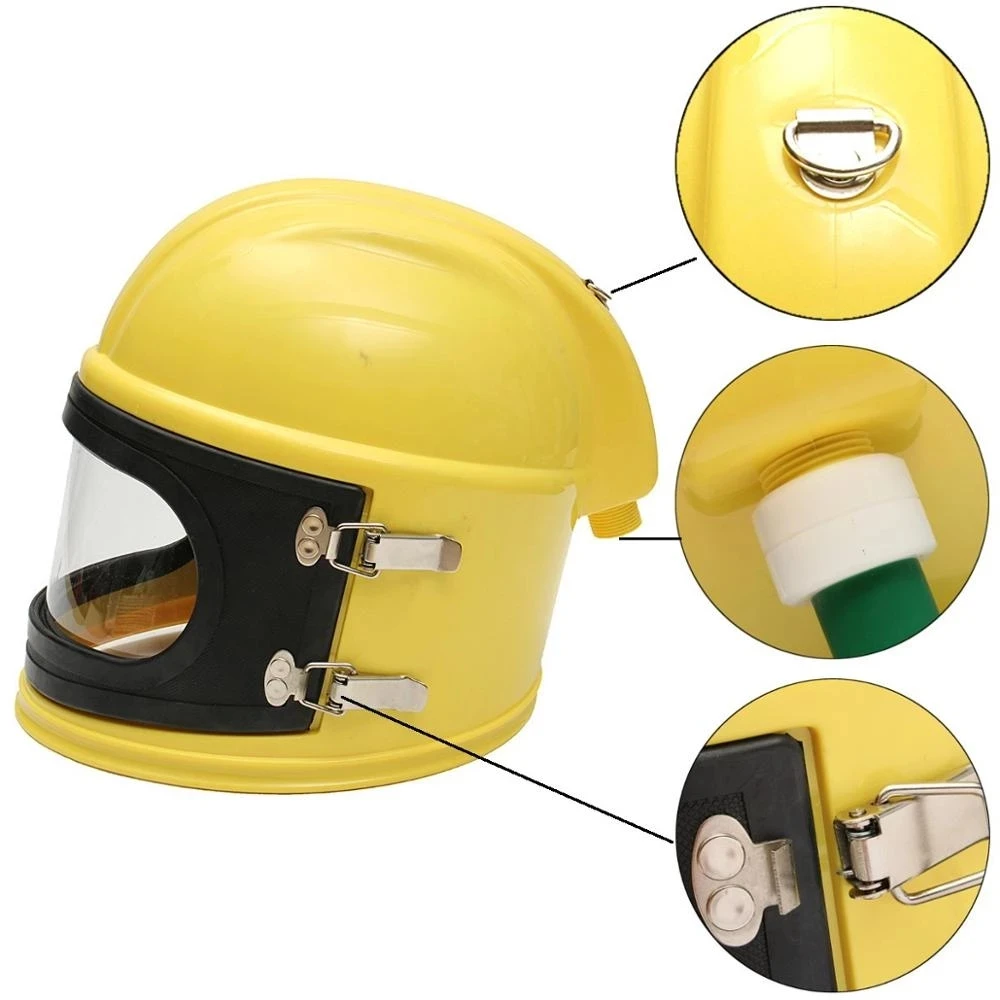 Protector de chorro de arena de material PVC ABS, casco de chorro de arena, máscara de Seguridad, 1 Juego - imagen 3