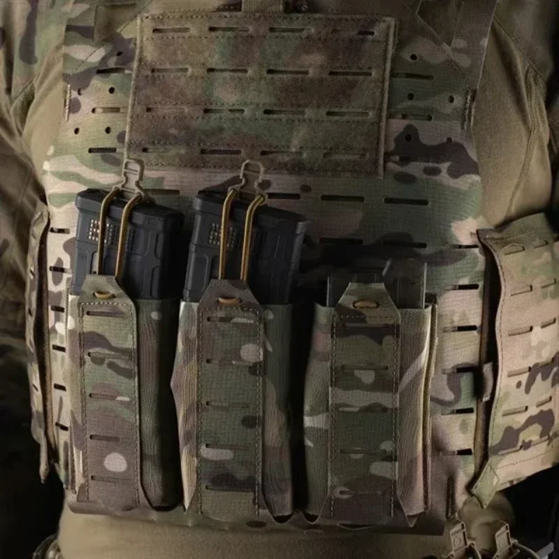 Nuevo Bolsa de 5,56/7,62mm para caza, sistema Molle Triple elástico, accesorios, riñonera, funda, equipo de juego - imagen 3