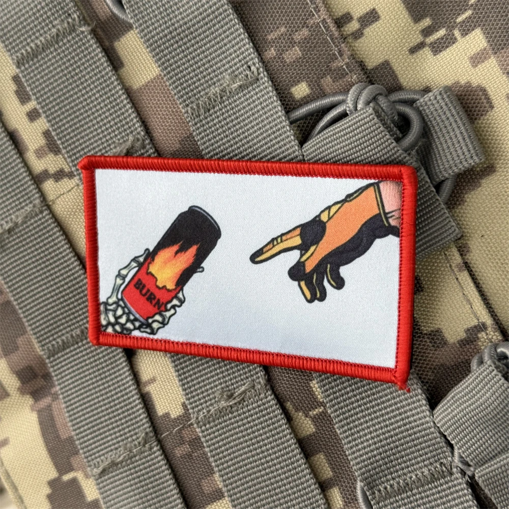 Parche táctico Chevron Morale "Creation of An Ulcer", apliques militares personalizados, pegatina para mochila, parches impresos con gancho y bucle - imagen 5