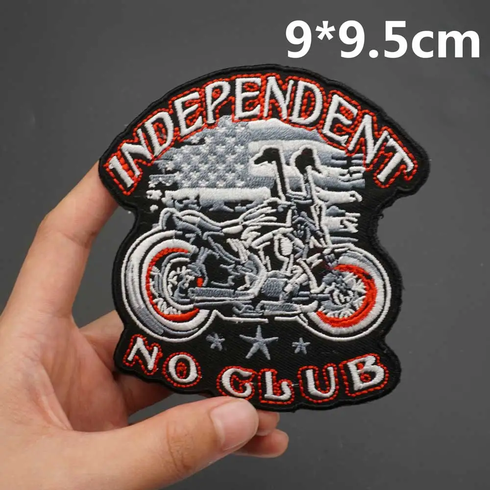 Parche bordado grande para chaqueta, chaleco trasero, motocicleta, CLUB, motorista, independiente, NO Club - imagen 3