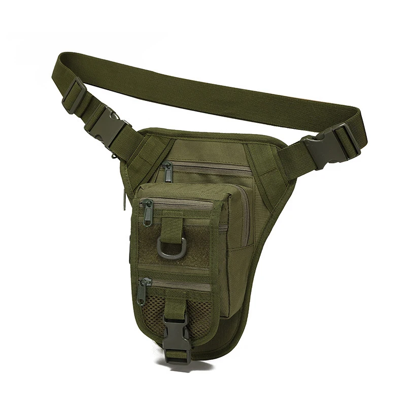 Bolsa táctica de combate del Ejército, riñonera ajustable para pierna, senderismo, caza, Airsoft, Molle, Militar