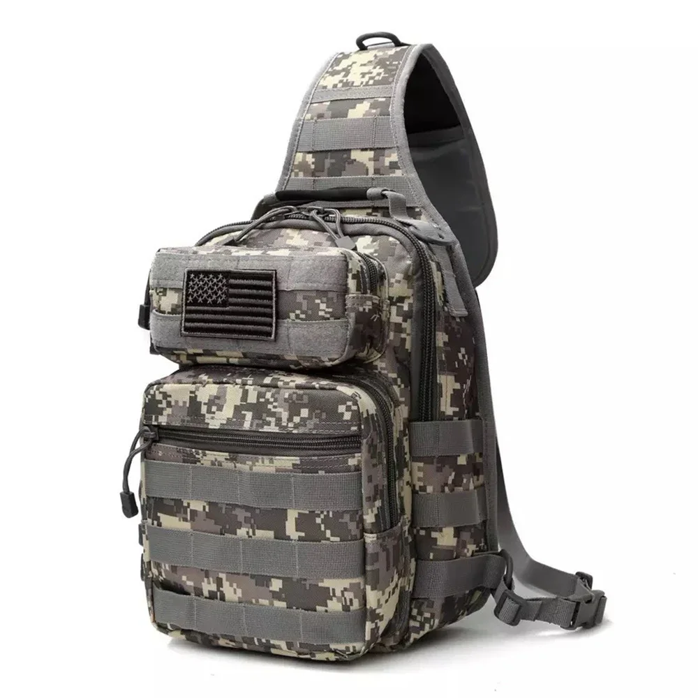 Bolso táctico para el pecho, bolsas de mensajero de un solo hombro, mochila de viaje de camuflaje para exteriores, hombres y mujeres - imagen 3