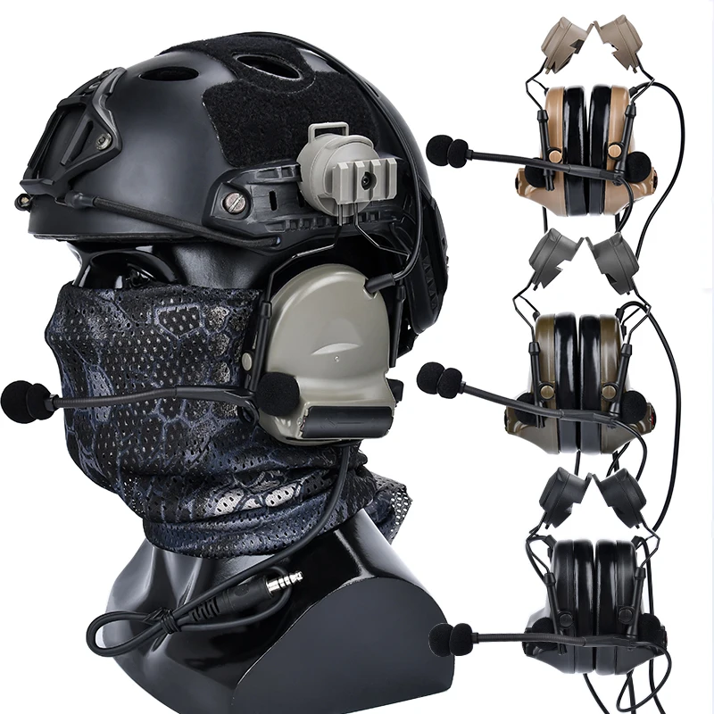 WADSN-auriculares tácticos Comtact II para caza, cascos militares con cancelación de ruido, U94PTT - imagen 5