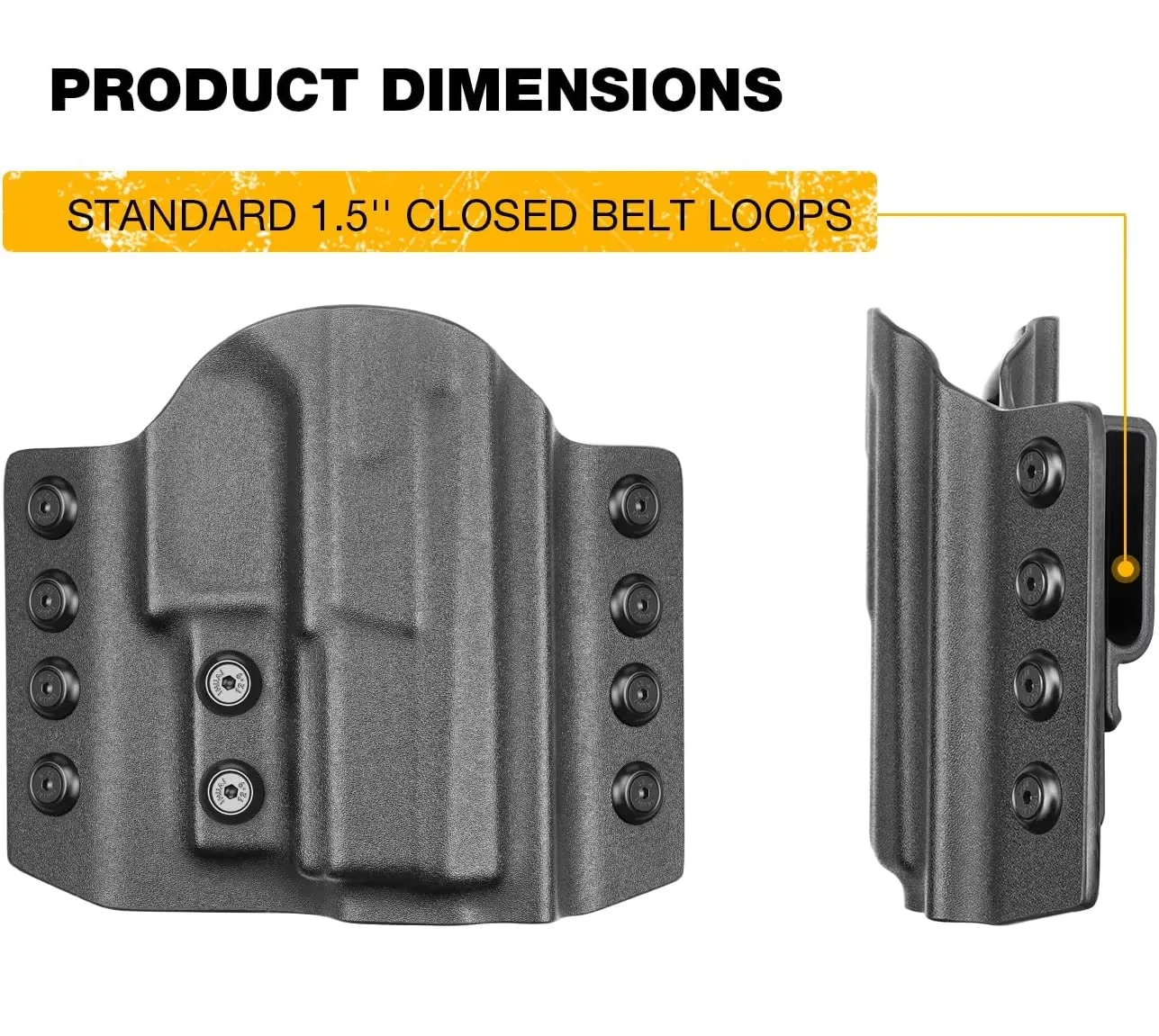 Gunflower Funda OWB Kydex Derecha para Glock G19/17 Sig P320 CZ P07 - imagen 3