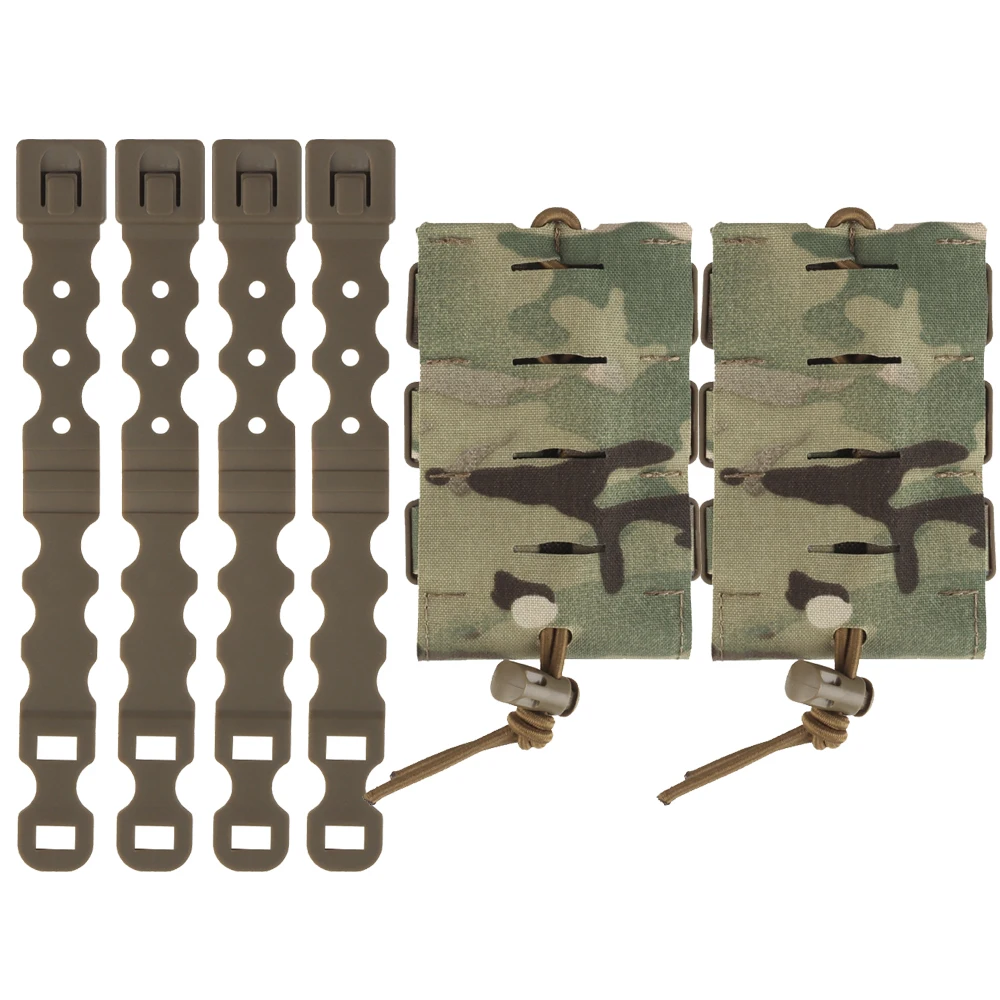 Bolsa táctica para cargador de un solo Rifle, bolsa elástica para Airsoft Molle 5,56, 1 unidad, 2 unidades, M4, M14, M16, AR15 - imagen 2