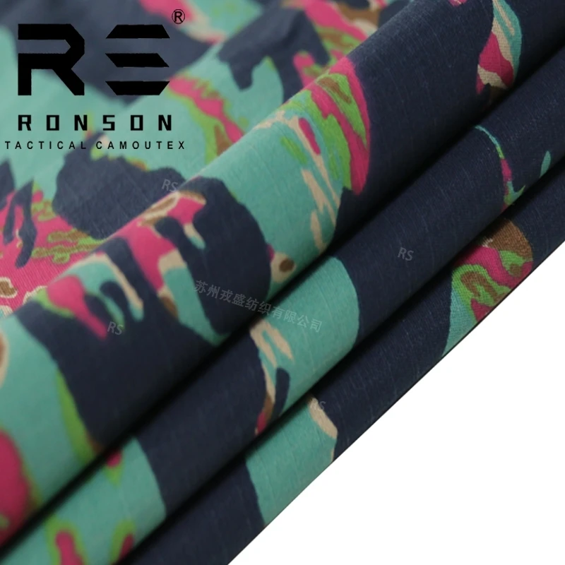 Tela de algodón de camuflaje a rayas de tigre de Miami, tela de traje de rana táctica transpirable, resistente a la abrasión, nailon, Gingham, NYCO50/50 - imagen 3