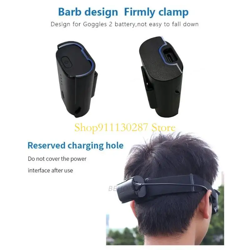 J1HC para Goggle 2 Cable alimentación y soporte batería Cubierta protectora lente para DJIAvata Goggles 2 - imagen 3