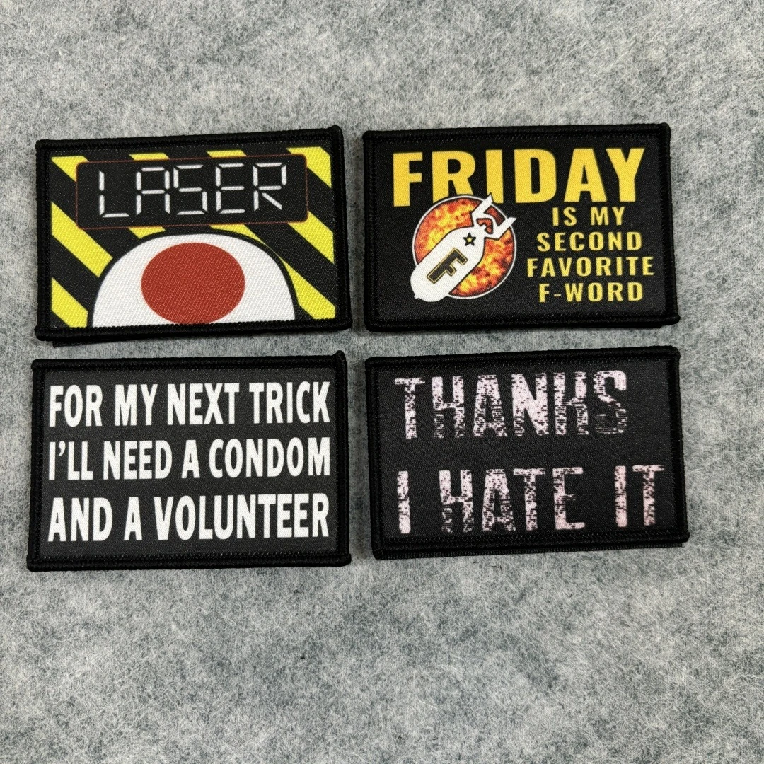 Parche táctico Death Before Dishonor, parche estampado divertido, Spolier God Wins Hook & Loop, insignia de moral militar, brazalete, pegatinas para mochila - imagen 3