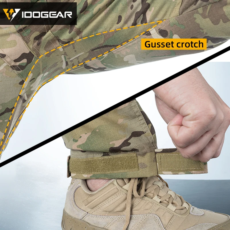IDOGEAR-Pantalones tácticos de combate UFS, con rodilleras, de camuflaje, para caza, 3209 - imagen 5