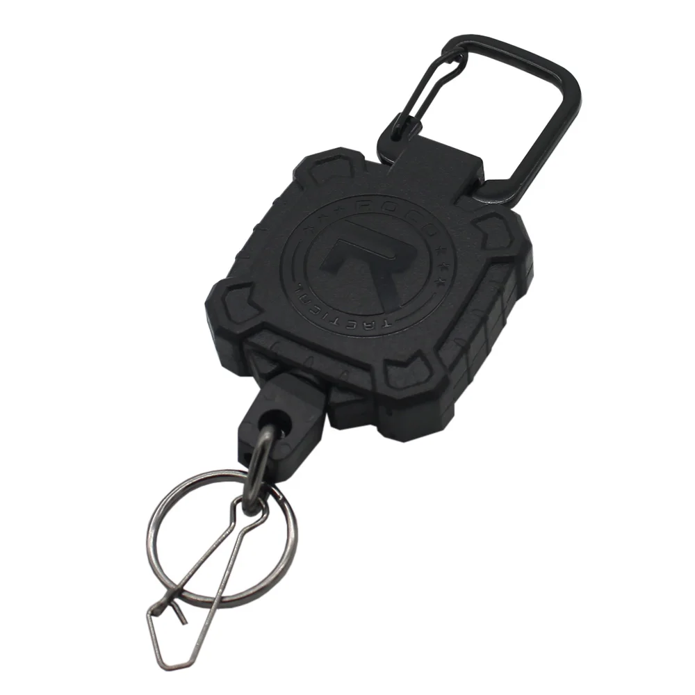 LLavero de cuerda de pistola telescópica multiusos, cuerda de alambre de acero, llavero retráctil de alto rebote, cuerda de seguridad especial para pistola - imagen 5