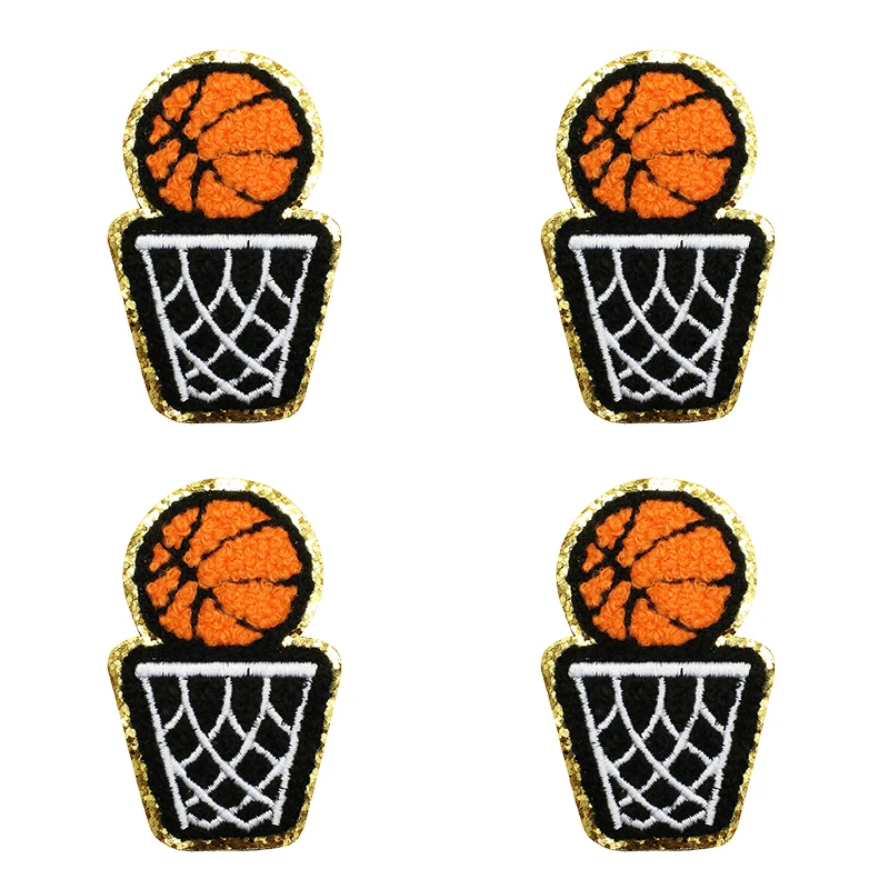 Parches para planchar de la serie de baloncesto, 10 Uds., venta al por mayor, para ropa, chaquetas, toalla DIY, parches bordados, chaquetas, pantalones vaqueros, mochila - imagen 4