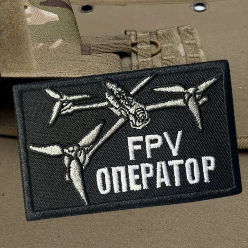 Parche bordado 3D de avión no tripulado, insignia de moral con gancho y bucle táctico, pegatinas decorativas para mochila, parches para brazalete para ropa - imagen 4