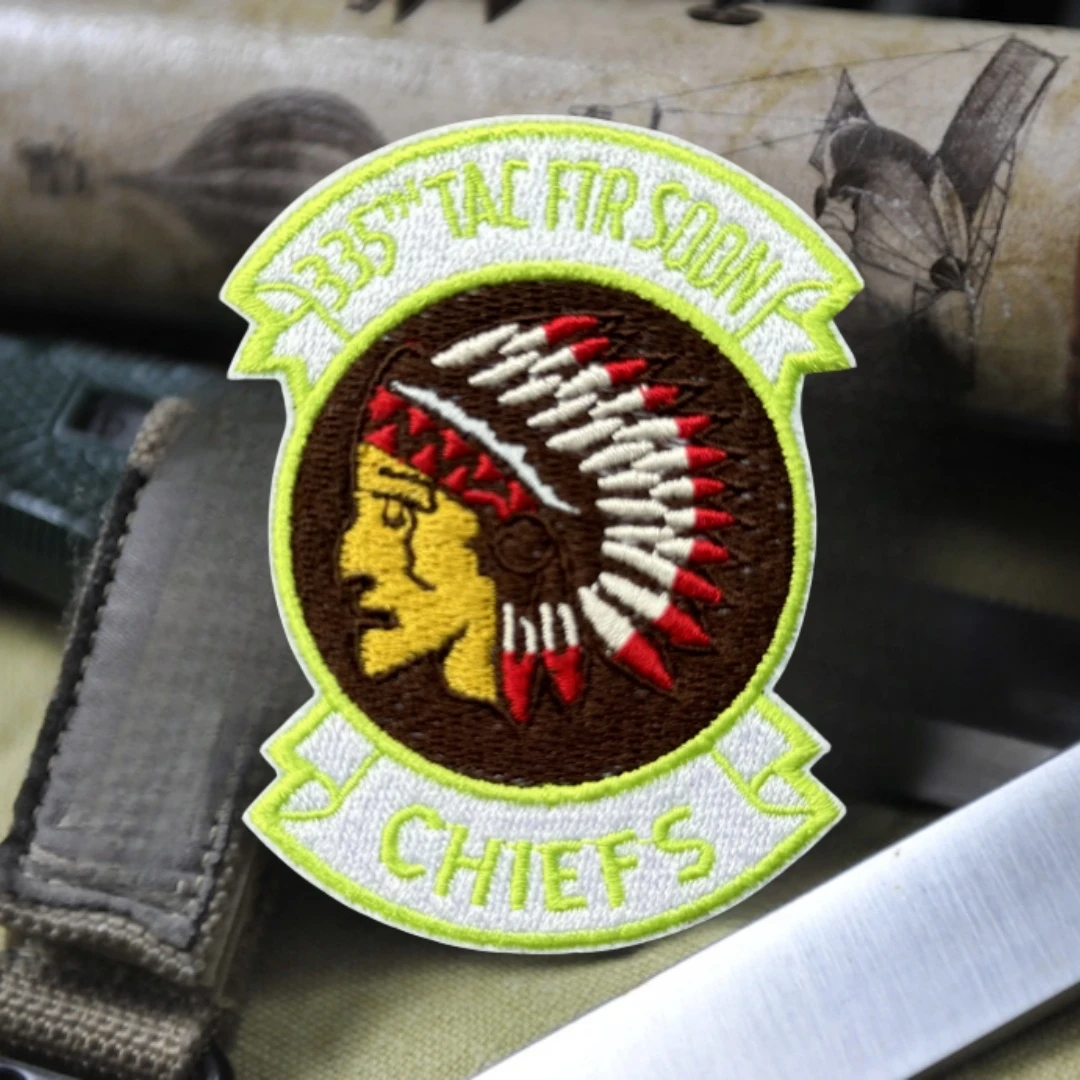 Insignia de moral táctica con retrato nativo americano, parches bordados con gancho y bucle, apliques personalizados, pegatinas para mochila militar - imagen 4