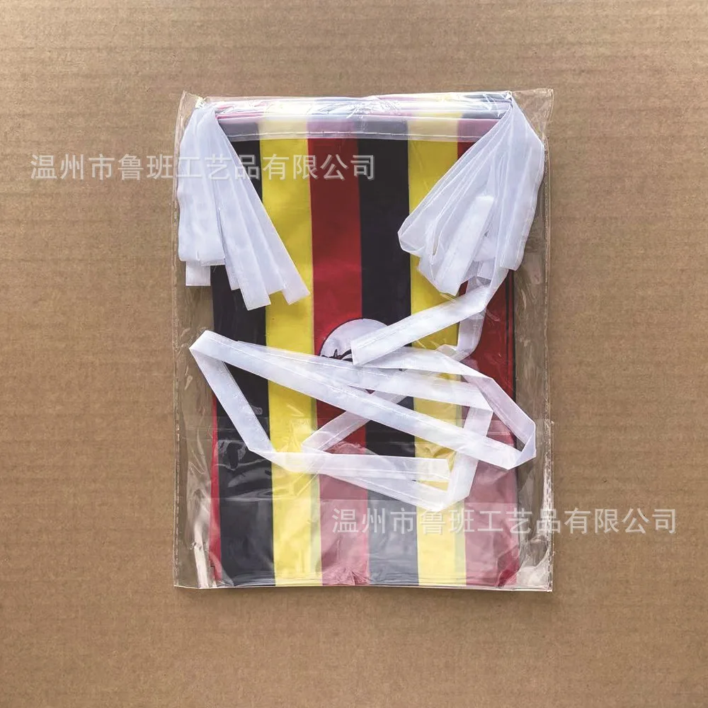 Banderines SKY FLAG Uganda, 14x21cm, 20 unids/lote, banderas de cuerda de Uganda, banderín para decoración de fiesta y Festival - imagen 4