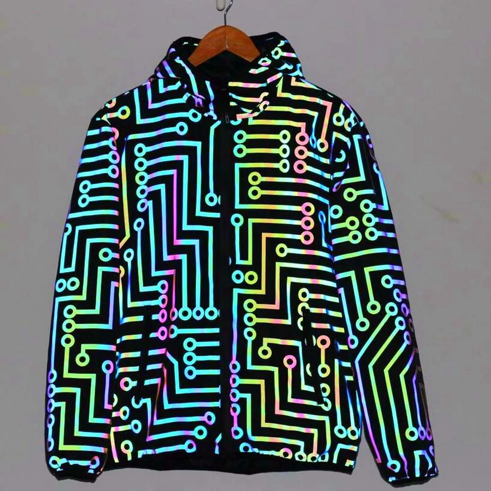 Chaqueta técnica reflectante exterior – Estampado circuito - imagen 5
