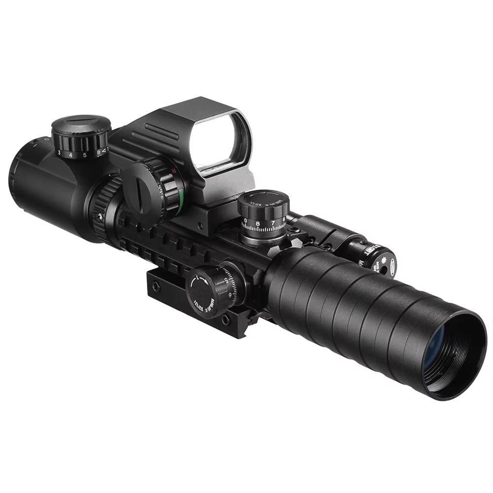 VOMZ 3-9x32 alcance iluminado telémetro Rifle holográfico 4 retícula vista 20mm rojo Grenn láser para caza Riflescope - imagen 2