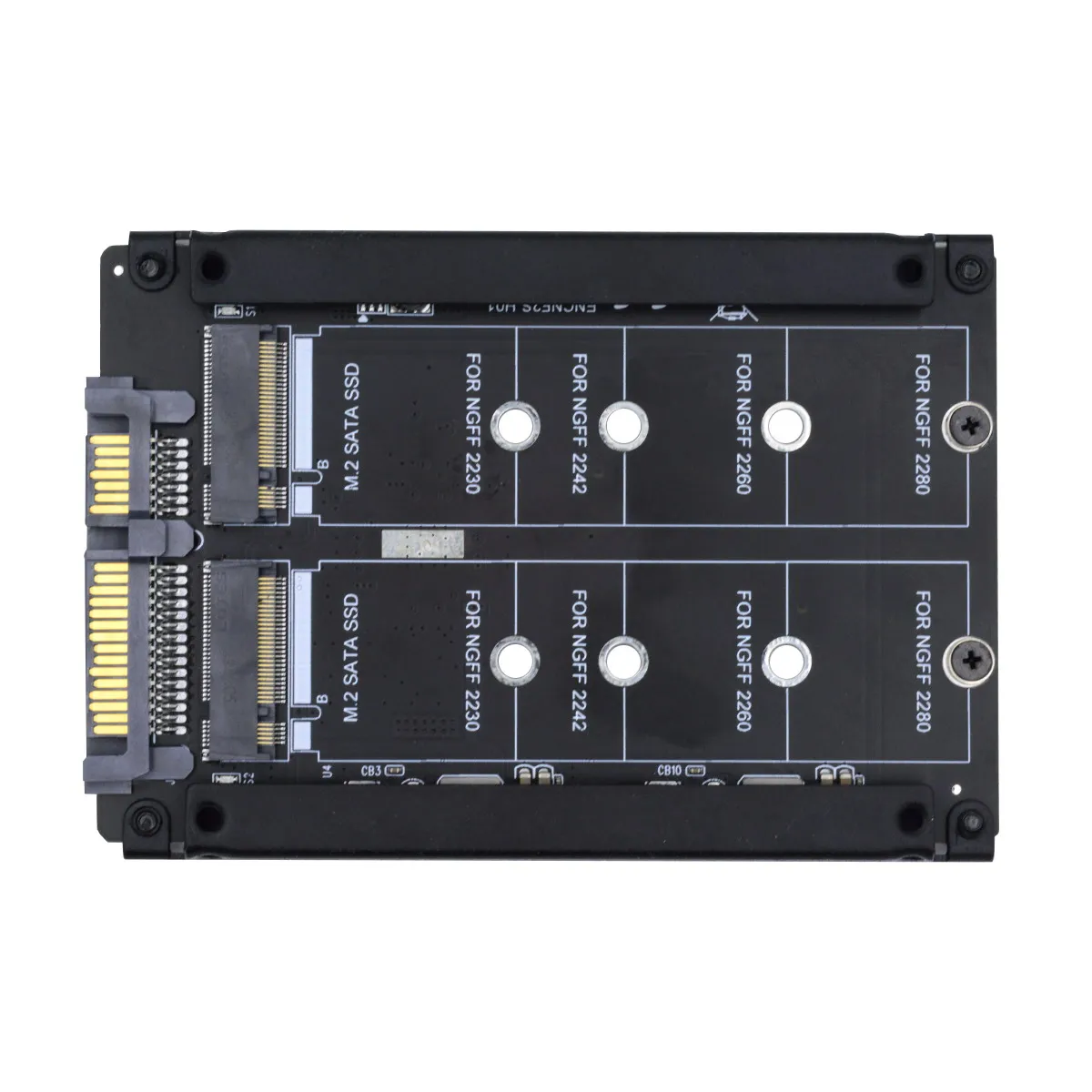 Chenyang-Tarjeta Dual JBOD Raid0 Span Bridge NGFF B + M Key M.2 SSD a SATA Combo HDD de 2,5 pulgadas - imagen 3