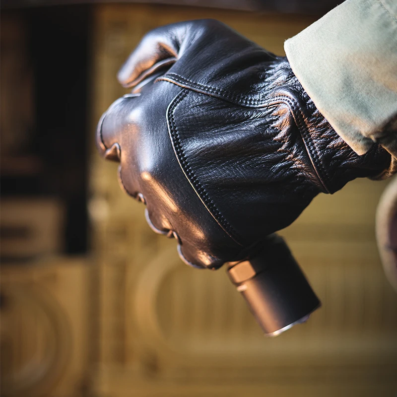 MAUHOSO Guantes de trabajo de cuero para hombre Guantes de conducción