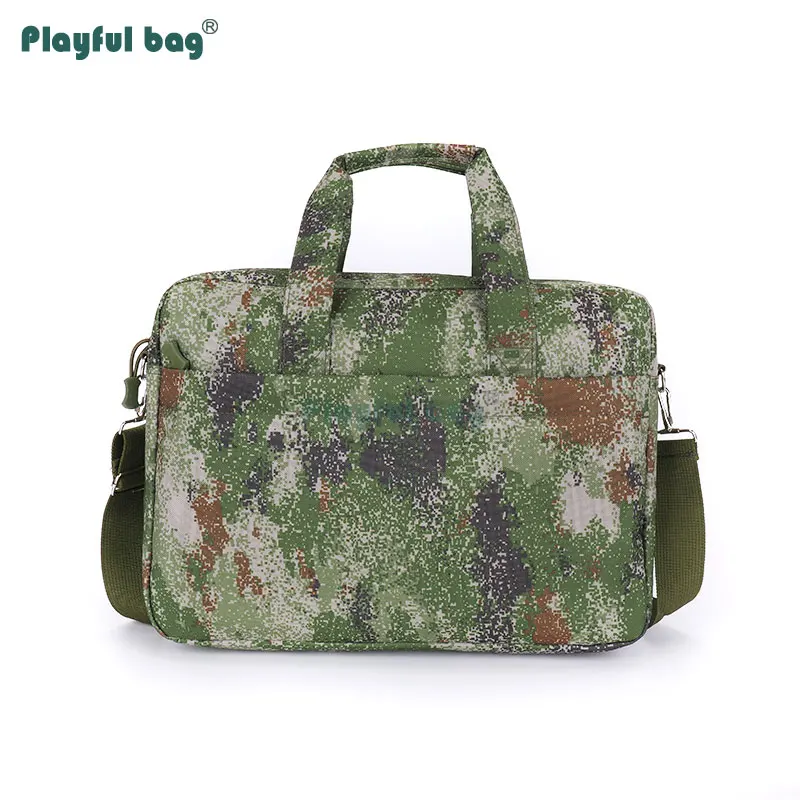 Bolso de mano de camuflaje para documentos, bolsa de ordenador, bolsa de mensajero de ventilador del ejército, alta calidad, impermeable, Oxford 900D AMB236 - imagen 3