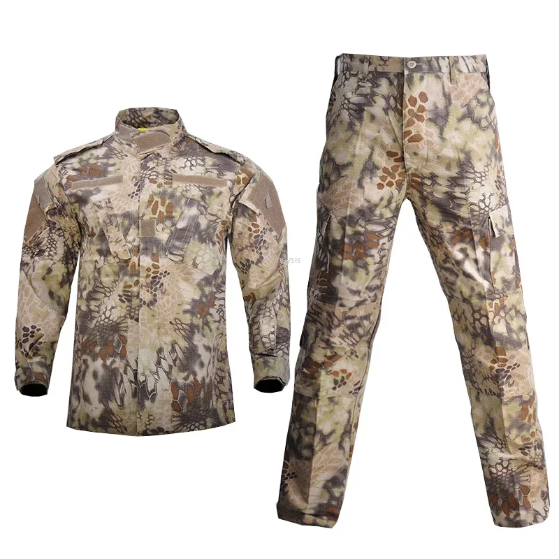 Uniforme táctico, camisa + Pantalones, uniforme de combate de camuflaje, ropa para hombre, traje, juego Cs de caza Airsoft - imagen 5