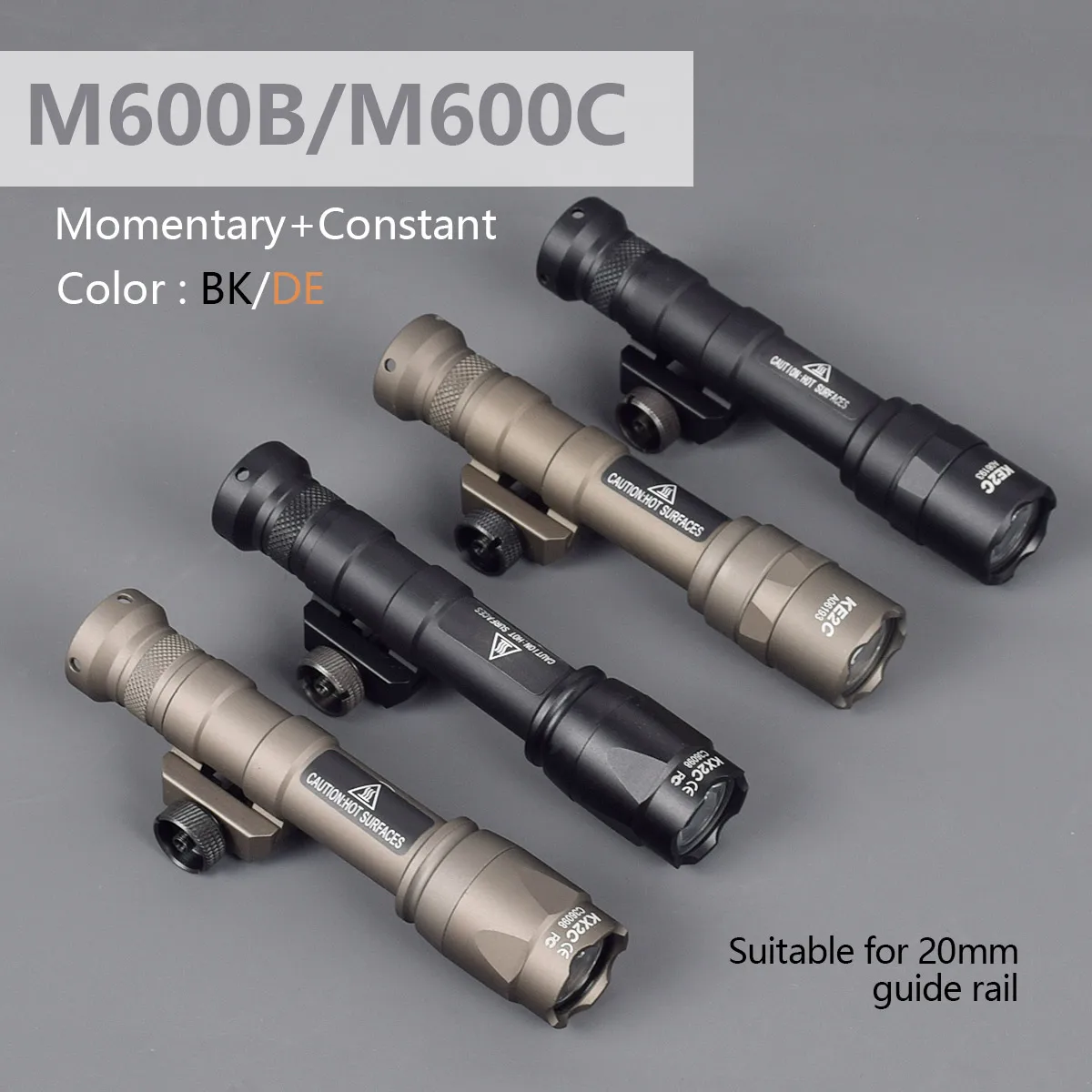 Táctico Surefire SF M600 M600B M600V IR armas luz LED Rifle explorador linterna blanca HK416 AR15 M4 antorcha caza 20mm Rail - imagen 3