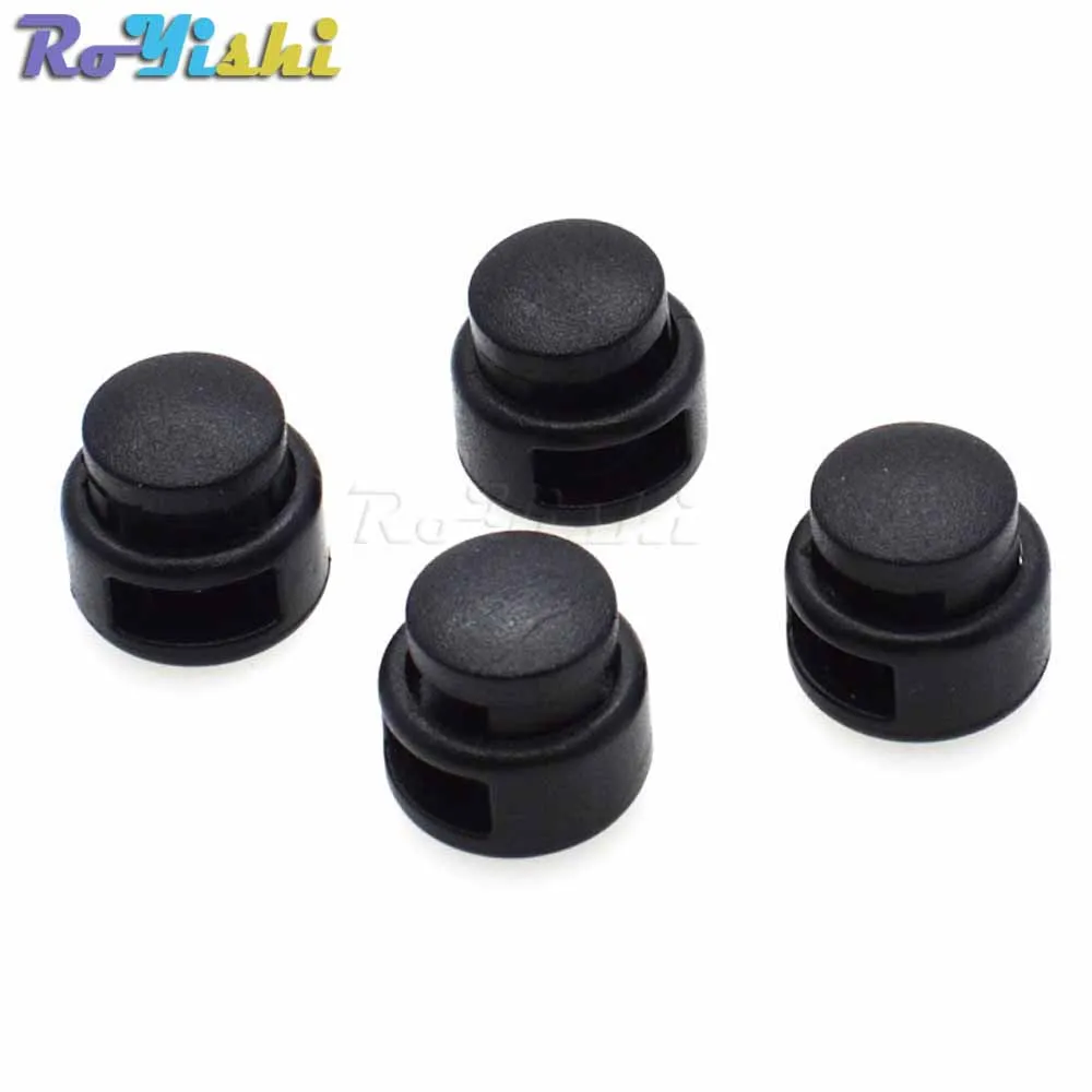 10 unids/pack tapón de bloqueo de cable de plástico Clip de palanca negro para tamaño de Paracord: 14mm * 14mm - imagen 3