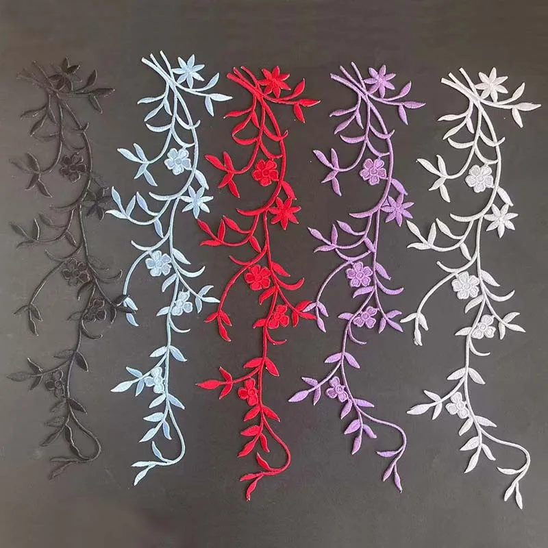 Parche termoadhesivo para ropa con flor de ciruelo, apliques de tela bordados florales, parches para planchar, pegatinas para coser ropa DIY - imagen 3