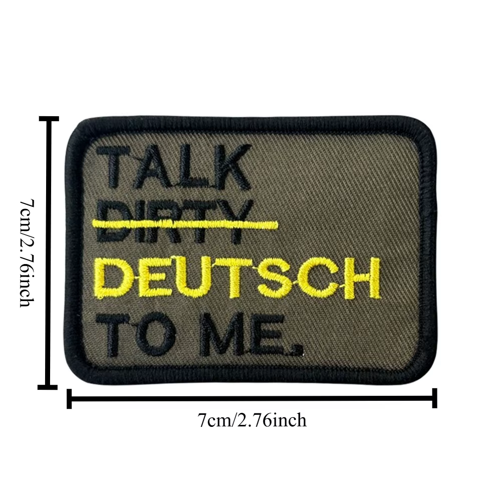 Parche táctico Talk Dirty German to Me Morale bordado MOLLE gorra