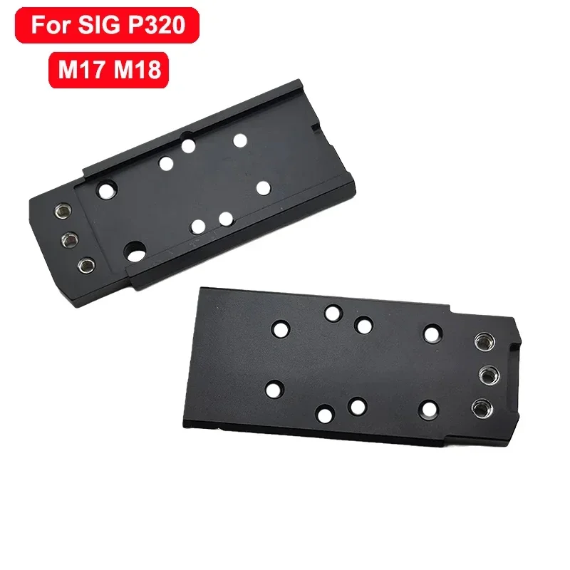 Base de placa de montaje de mira trasera táctica CNC de Metal P320 M17 M18 apta para S-IG SRO accesorios universales de pistola de mira de punto rojo - imagen 3