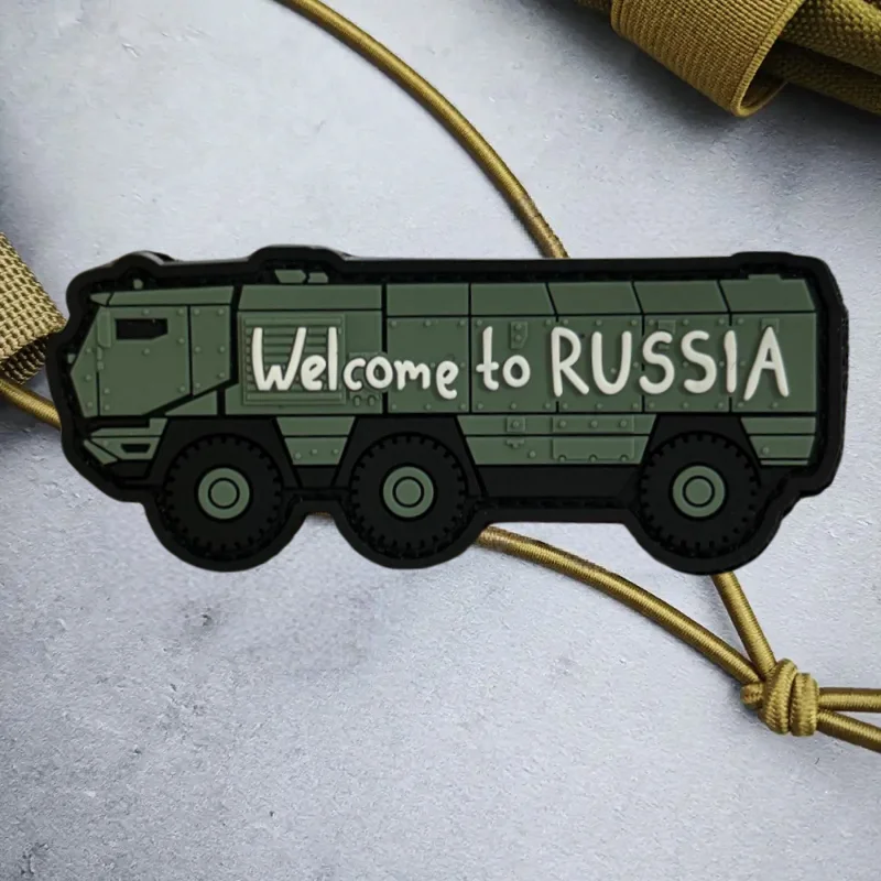 Parche de PVC 3D para vehículo de transporte verde, chaleco divertido con gancho y bucle, insignia de moral, mochila, pegatinas decorativas, parches para brazalete para ropa - imagen 2