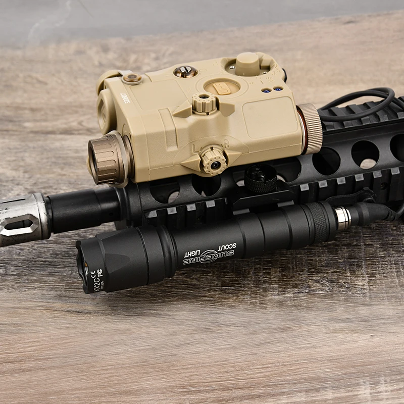 Táctico PEQ15 LA-5C PEQ-15 rojo verde láser M300A M600 linterna LED blanca luz LED IR AXON interruptor de enchufe doble ajuste riel de 20mm - imagen 5