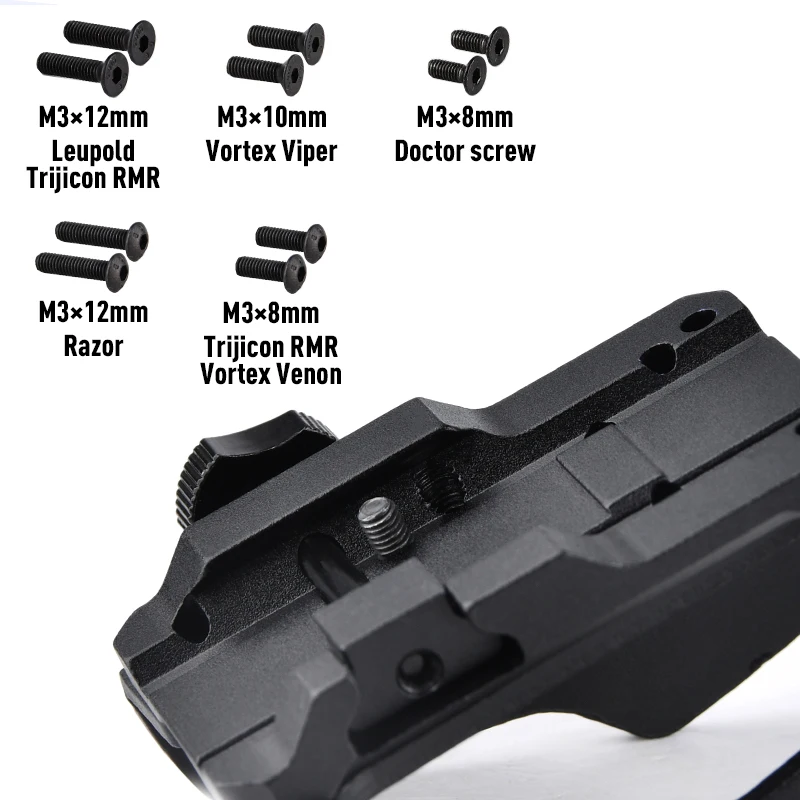 Soporte táctico RMRR Red Dot para mira, soporte de fijación de riel guía, Base de puntería, equipo de caza Airsoft apto para riel Picatinny de 20mm - imagen 4