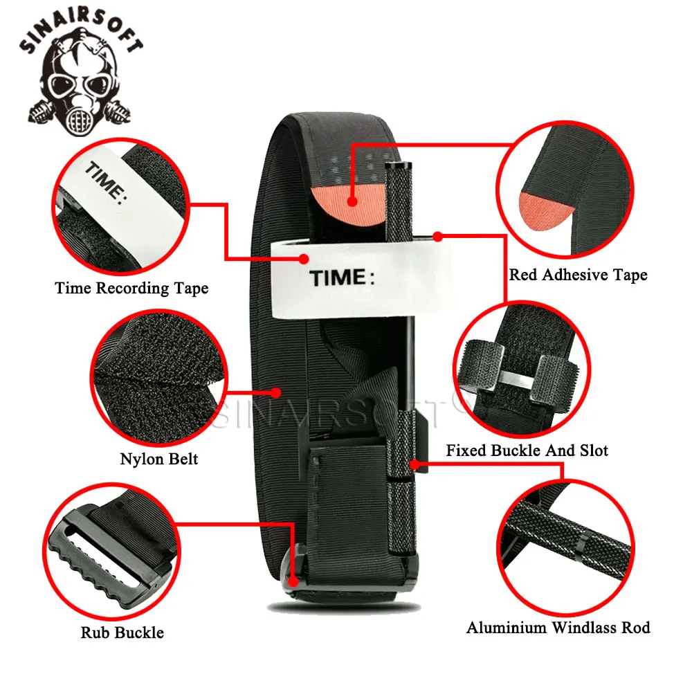 Torniquete de varilla de aluminio, torniquetes de combate táctico de supervivencia, correa giratoria de emergencia médica, cinturón para traumatismos, exploración al aire libre - imagen 4