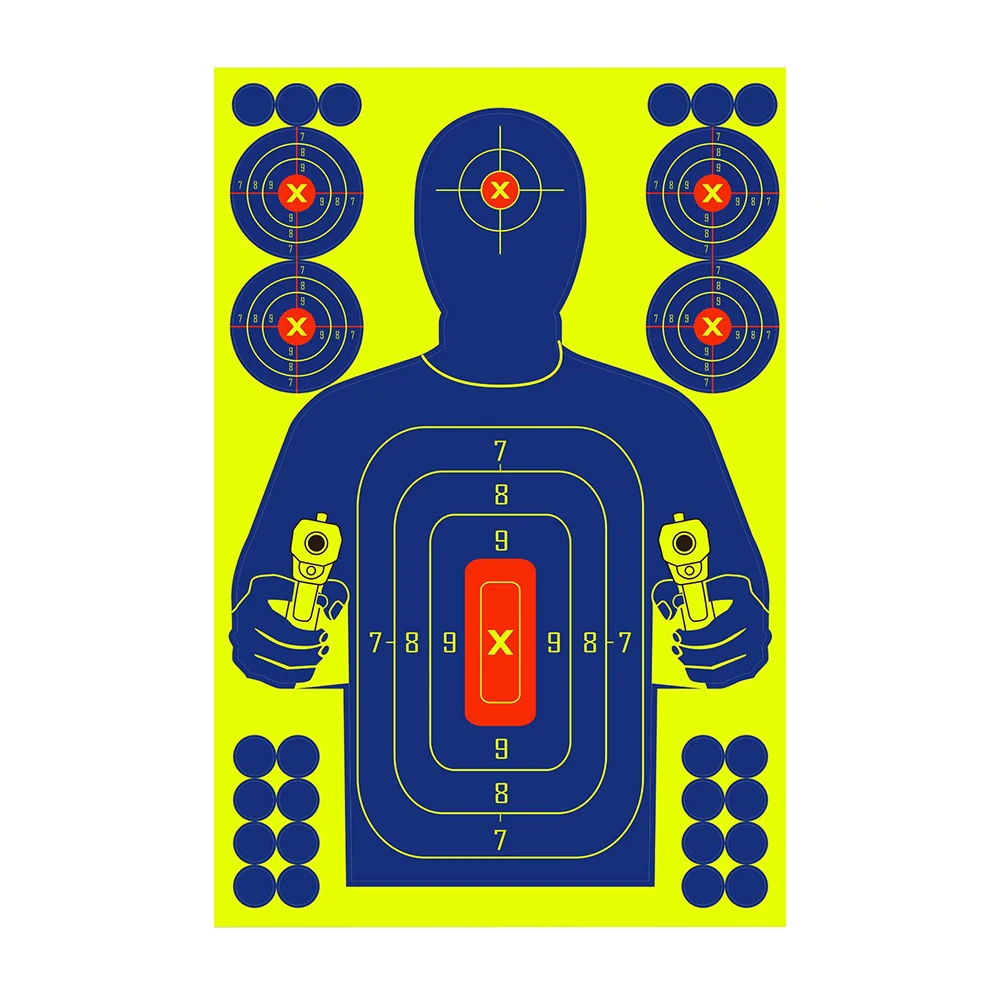 10 Uds pegatinas de objetivo de salpicaduras 12*18 pulgadas pegatinas de objetivo de práctica autoadhesivas para rifles pistolas BB, papel de destino para pistolas de pellets - imagen 2