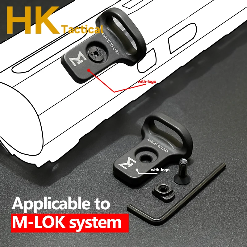 Correa de hombro táctica de acero CQB, eslinga rápida, montaje de eslinga CQD, adaptador de montaje de eslinga QD frontal, eslingas MLOK Airsoft Hunting Rfile QD - imagen 2