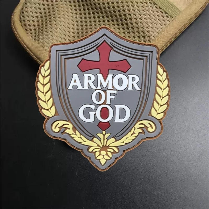 Armor of God parche táctico PVC moral con velcro para uniforme - imagen 2