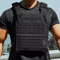 Krydex Chaleco Táctico MOLLE Portaplacas con Correas Ajustables