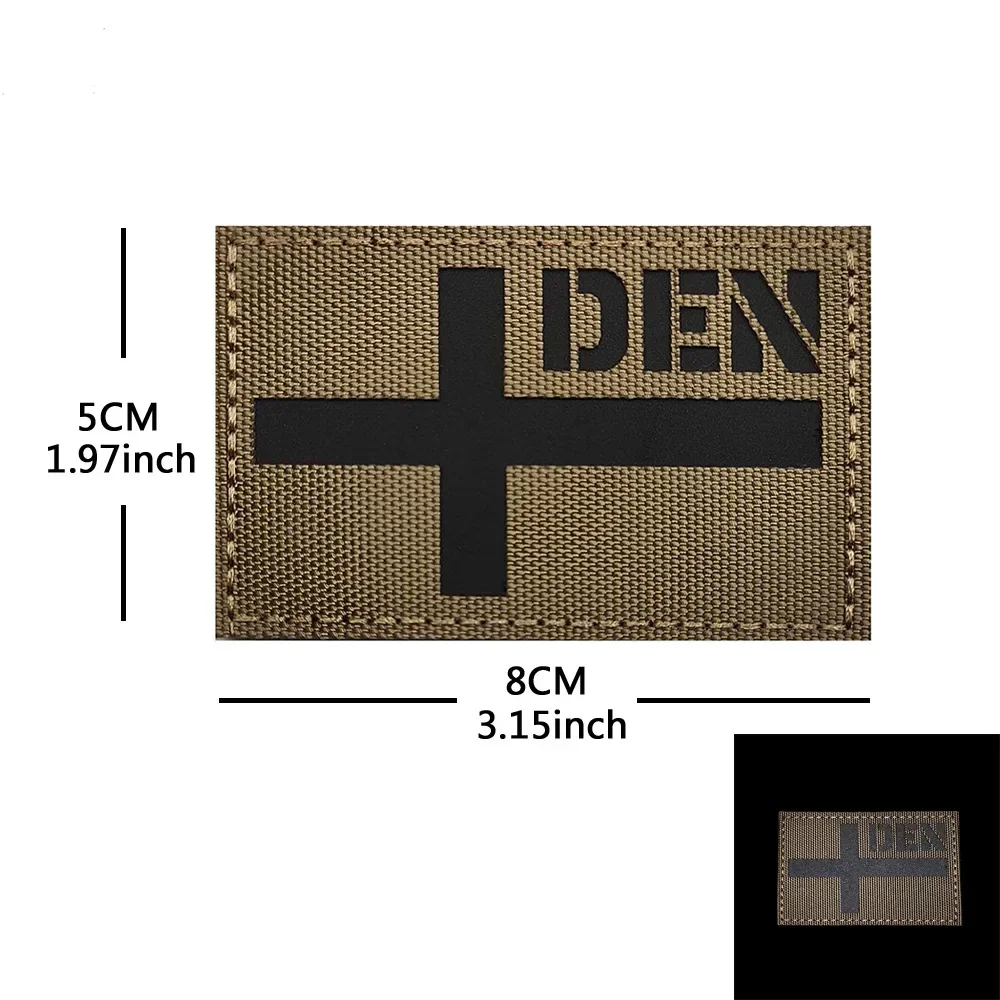 Alemania, Francia, Noruega, Grecia, Polonia, España, Italia, Suecia, Dinamarca, Caqui IR pegatina mágica reflectante bandera insignia parche militar - imagen 3