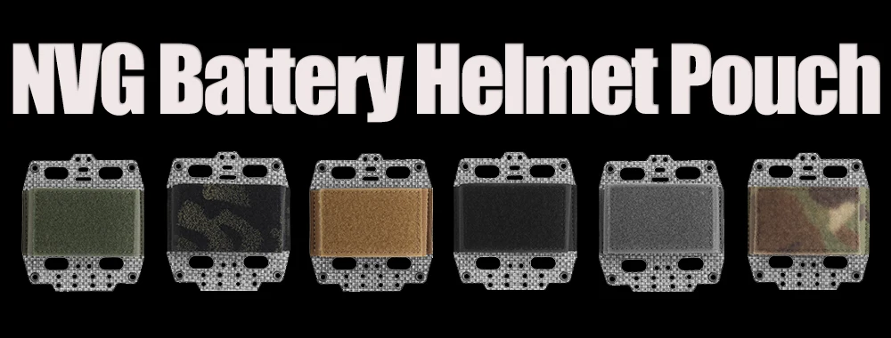 Bolsa de batería NVG para casco táctico en vista general