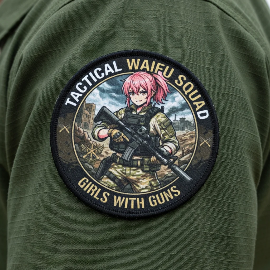 Parche táctico con velcro, diseño anime chicas del escuadrón armas - imagen 4