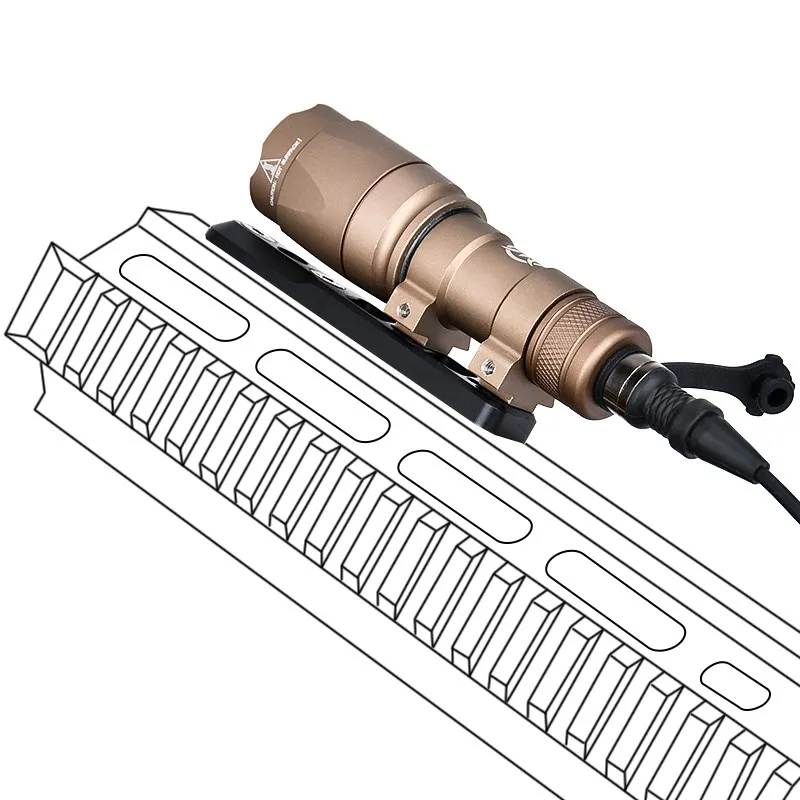 Wadsn-linterna táctica Airsoft M300A, montaje para Rifle de caza, arma, luz, riel lateral para foco M300 M600C, Mlok Keymod - imagen 4