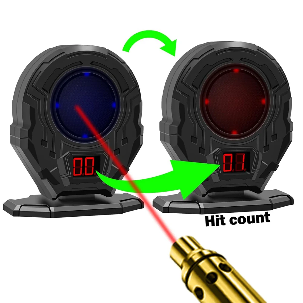 Objetivo de entrenamiento con láser de fuego seco, objetivo de tiro reactivo, objetivo láser electrónico de inducción infrarroja sensible al Color para práctica - imagen 4