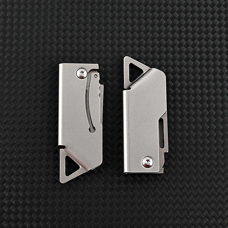 Cuchillo plegable D2 acero alta dureza para llavero táctico - imagen 4