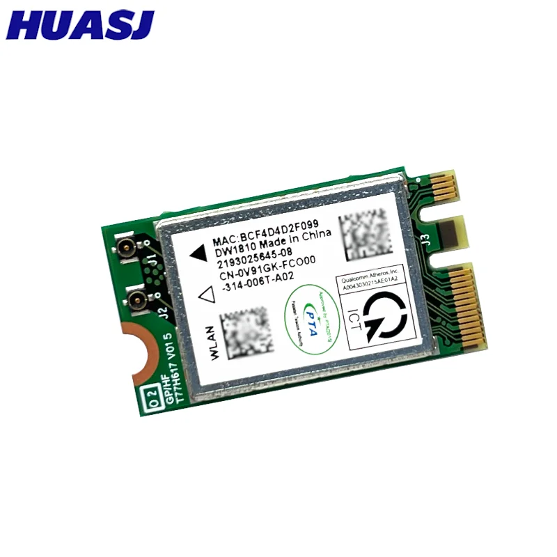 Tarjeta de interfaz de red inalámbrica de doble banda DW1810 433M wifi bluetooth 4.05.0 QCA9377 QCNFA435 tarjeta adaptadora inalámbrica - imagen 2